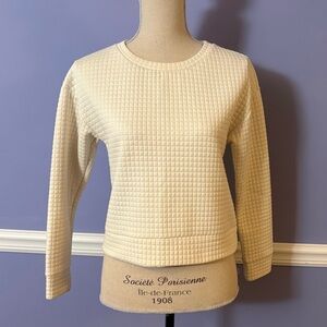 Banana Republic Off-White Textured Top
